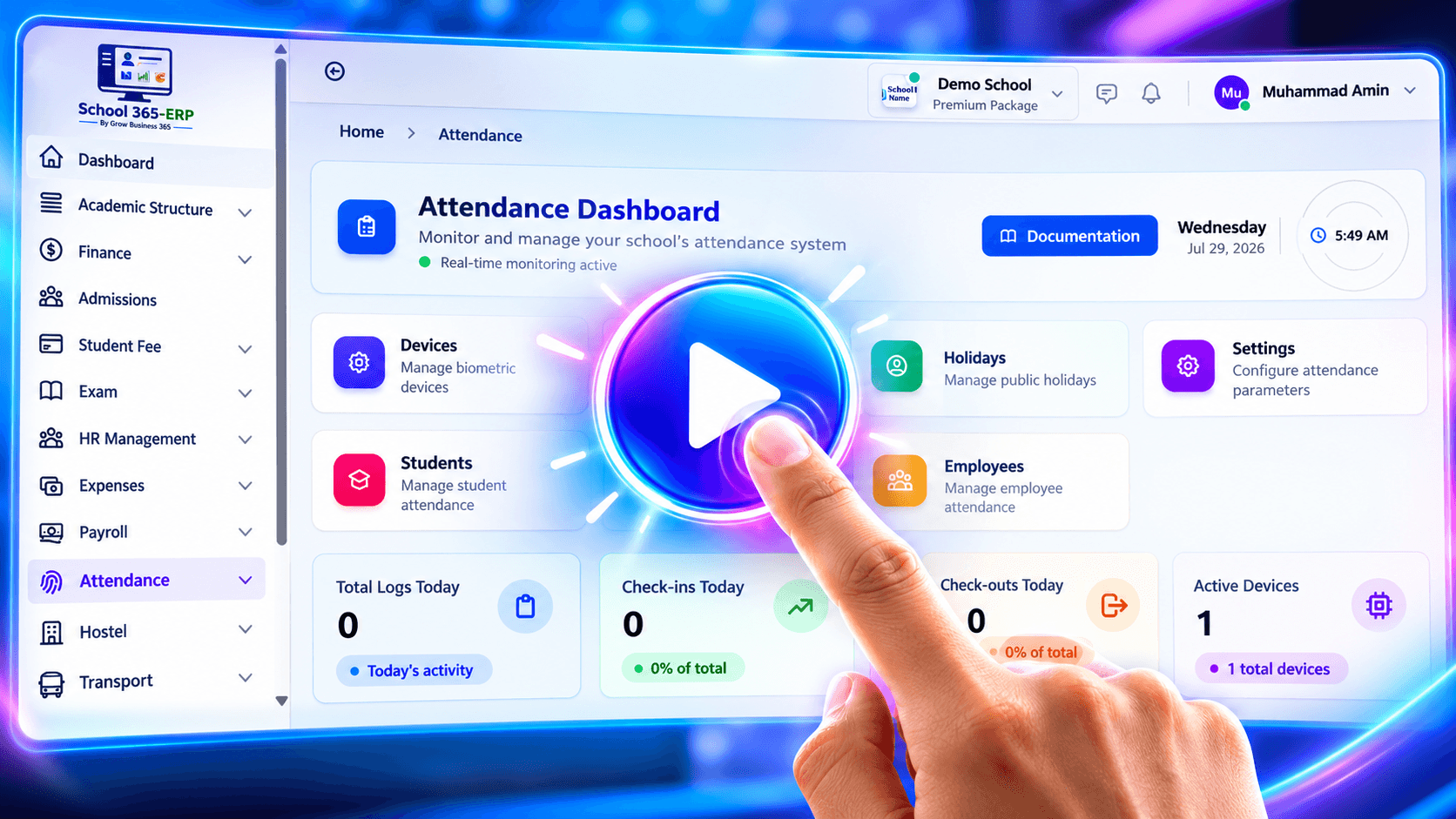 Laptop and mobile devices with connected digital workflow icons